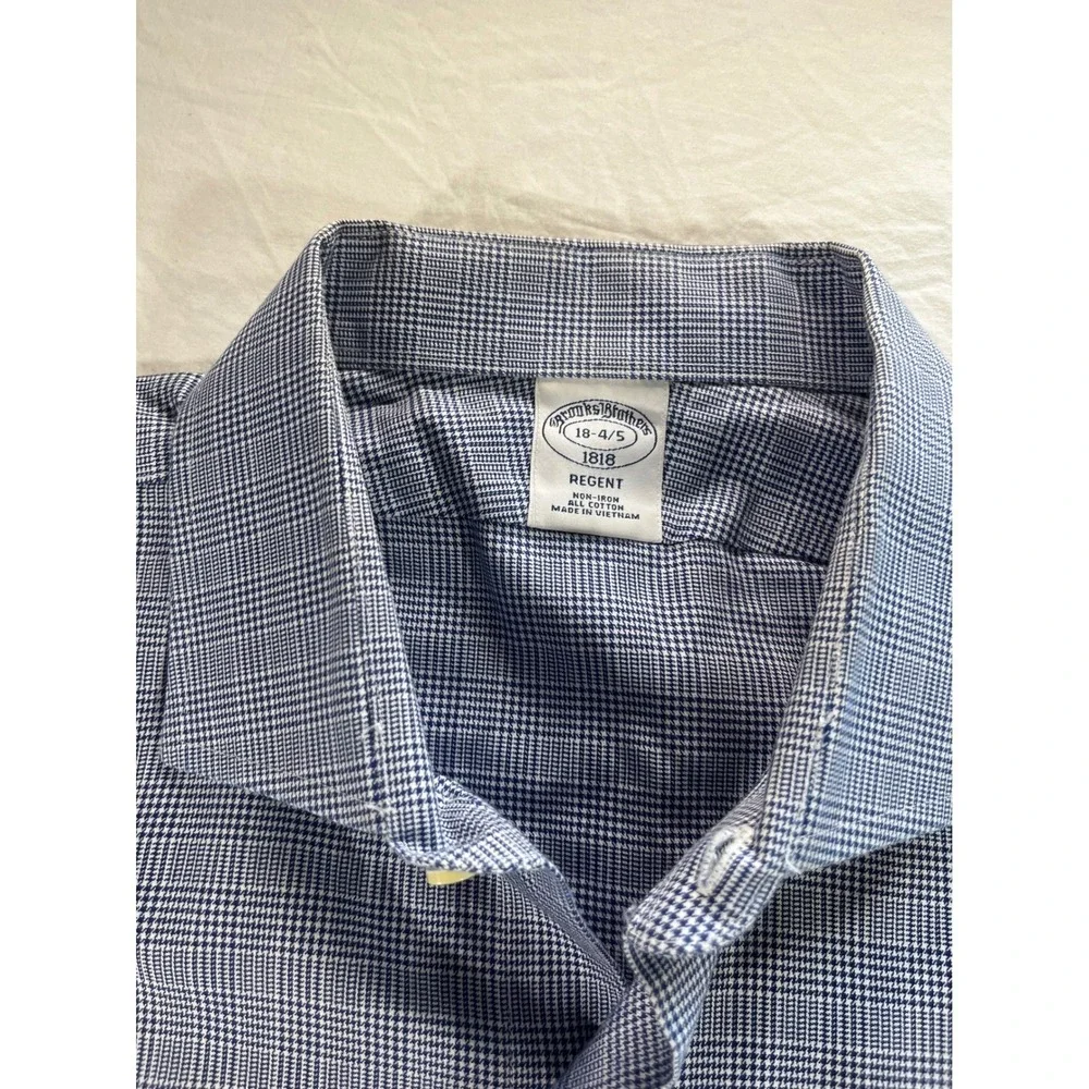 Brooks Brothers 1818 Regent Fit Non-Iron Dress Shirt 18 4/5 Supima Cotton 2 Pack
